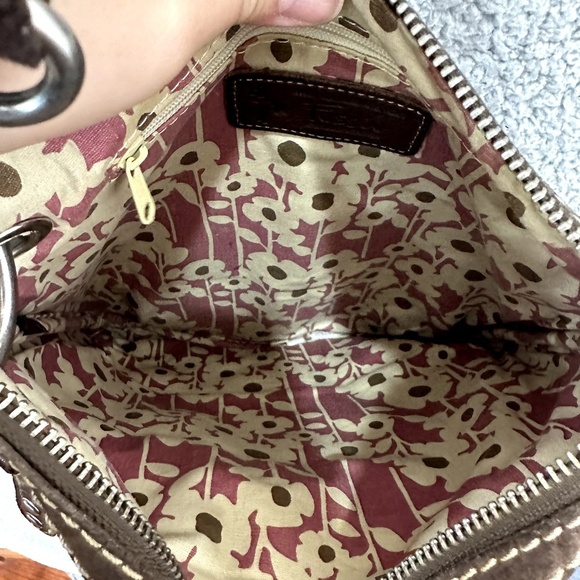 Fossil Crossbody Bag Women Brown Leather Suede Boho Utility Y2K Indie Hippie - Picture 8 of 14